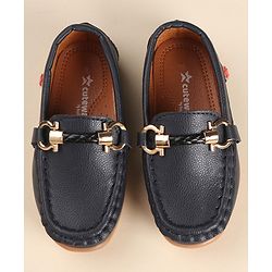 Cute Walk by Babyhug Slip Ons Party Wear Shoes - Navy Blue
