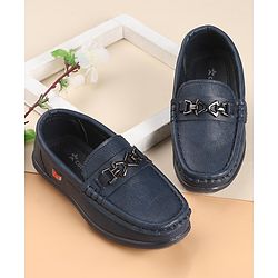 Cute Walk by Babyhug Slip On Formal & Party Wear Shoes with Applique - Navy Blue