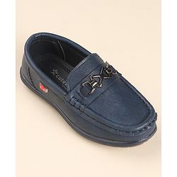 Cute Walk by Babyhug Slip On Formal & Party Wear Shoes with Applique - Navy Blue