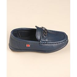 Cute Walk by Babyhug Slip On Formal & Party Wear Shoes with Applique - Navy Blue