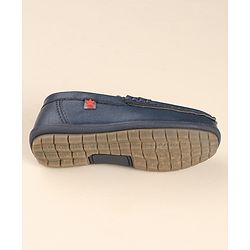 Cute Walk by Babyhug Slip On Formal & Party Wear Shoes with Applique - Navy Blue