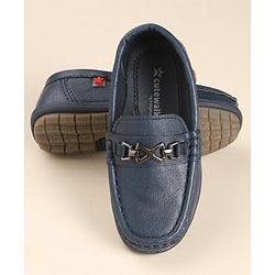 Cute Walk by Babyhug Slip On Formal & Party Wear Shoes with Applique - Navy Blue