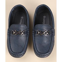 Cute Walk by Babyhug Slip On Formal & Party Wear Shoes with Applique - Navy Blue