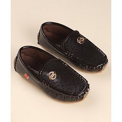 Cute Walk by Babyhug Slip On Loafers with Applique - Coffee Brown