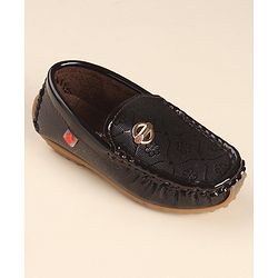 Cute Walk by Babyhug Slip On Loafers with Applique - Coffee Brown