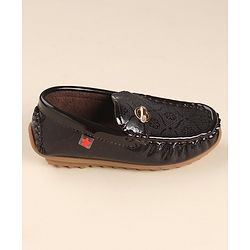 Cute Walk by Babyhug Slip On Loafers with Applique - Coffee Brown