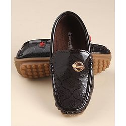 Cute Walk by Babyhug Slip On Loafers with Applique - Coffee Brown