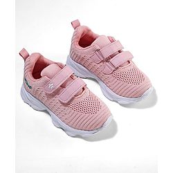 Cute Walk by Babyhug Solid Colour Sneakers with Double Velcro Closure - Pink
