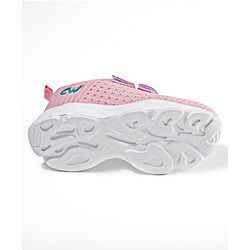 Cute Walk by Babyhug Solid Colour Sneakers with Double Velcro Closure - Pink