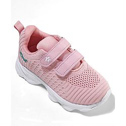 Cute Walk by Babyhug Solid Colour Sneakers with Double Velcro Closure - Pink