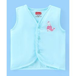 Babyhug Cotton Sleeveless Front Open Jhabla with Dolphin Print Pack of 5 - Multicolour