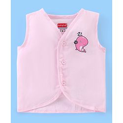 Babyhug Cotton Sleeveless Front Open Jhabla with Dolphin Print Pack of 5 - Multicolour