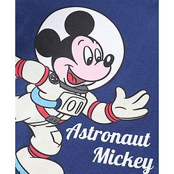 Babyhug Cotton Full Sleeves Night Suit Stars & Mickey Mouse Print- Blue