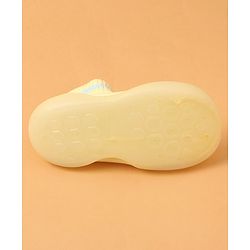 Cute Walk by Babyhug Solid Color Socks Shoe - Yellow