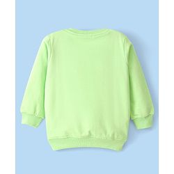 Babyhug Cotton Full Sleeves Sweatshirt With Bear Graphics- Light Green
