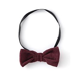 Babyhug Cotton Woven Full Sleeves Party Wear Checked Shirt with Bow and Pant Set - Maroon