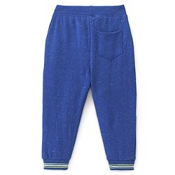 Babyhug Cotton Looper Knit Full Length Lounge Pant Text Printed - Blue
