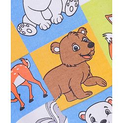 Babyhug Cotton Full Sleeves Sweatshirt Fox & Deer Print- Blue Green & Yellow