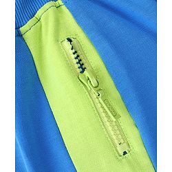 Babyhug Cotton Looper Knit Full Length Lounge Pant Text Print - Blue