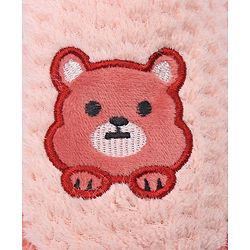 Cute Walk by Babyhug Slip On Teddy Embroidered Winter Booties - Pink
