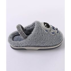 Cute Walk by Babyhug Slip On Winter Booties Space Suit Applique - Grey