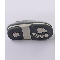 Cute Walk by Babyhug Slip On Winter Booties Space Suit Applique - Grey