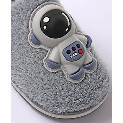 Cute Walk by Babyhug Slip On Winter Booties Space Suit Applique - Grey
