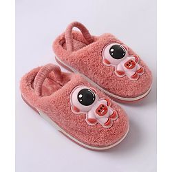 Cute Walk by Babyhug Slip On Winter Booties Space Suit Applique - Pink