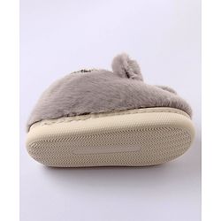 Cute Walk by Babyhug Fur Bear Face Applique  Winter Booties - Beige