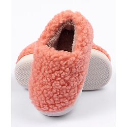 Cute Walk by Babyhug Slip On Solid Colour Fur Winter Booties - Orange