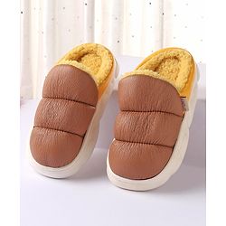 Cute Walk by Babyhug Slip On Solid Winter Booties - Brown
