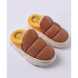 Cute Walk by Babyhug Slip On Solid Winter Booties - Brown