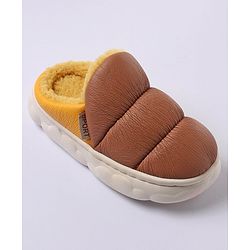 Cute Walk by Babyhug Slip On Solid Winter Booties - Brown