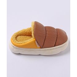 Cute Walk by Babyhug Slip On Solid Winter Booties - Brown