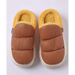 Cute Walk by Babyhug Slip On Solid Winter Booties - Brown