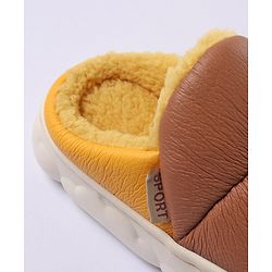 Cute Walk by Babyhug Slip On Solid Winter Booties - Brown