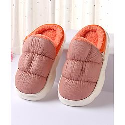 Cute Walk by Babyhug Slip On Solid Winter Booties - Pink