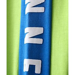 Babyhug Cotton Looper Knit Full Length Lounge Pant Text Printed - Lime Green