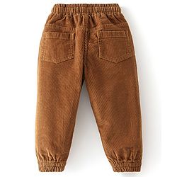 Babyhug Cotton Knit Full Sleeves Shirt & Lounge Pant With Checkered & Text Embroidery - Blue &  Brown