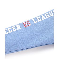 Babyhug Cotton Looper Knit Full Length Track Pant Text Print - Blue