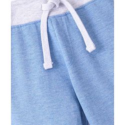 Babyhug Cotton Looper Knit Full Length Track Pant Text Print - Blue