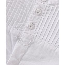 Babyhug Full Sleeves Solid Color Shirt & Denim Jeans - White & Blue