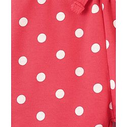 Babyhug Cotton Looper Full Length Lounge Pant Polka Dots - Red