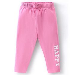 Babyhug Cotton Lycra Full Length  Leggings Hearts & Polka Dots Printed Pack of 3 - Blue & Pink