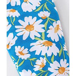 Babyhug Cotton Lycra Full Length Stretchable Leggings Floral & Dot Print Pack of 3- Yellow Pink & Blue