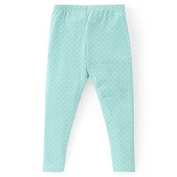 Babyhug Cotton Lycra Full Length Leggings Stripes & Dot Print Pack of 3- Pink & Blue