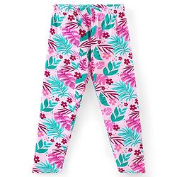 Babyhug Cotton Lycra Full Length Polka Dots & Solid Leggings Pack of 3 - Multicolour