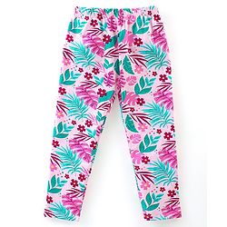 Babyhug Cotton Lycra Full Length Polka Dots & Solid Leggings Pack of 3 - Multicolour