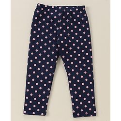 Babyhug Cotton Lycra Knit Full Length Solid Color Stretchable Leggings Pack of 5 - Multicolor