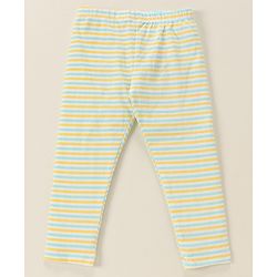 Babyhug Cotton Lycra Knit Full Length Solid Color Stretchable Leggings Pack of 5 - Multicolor